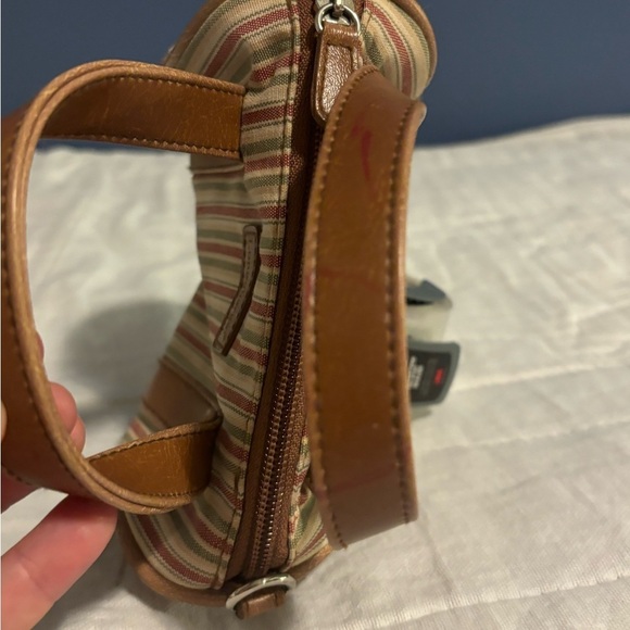 Mini Longaberger purse.  Striped. - Picture 4 of 7